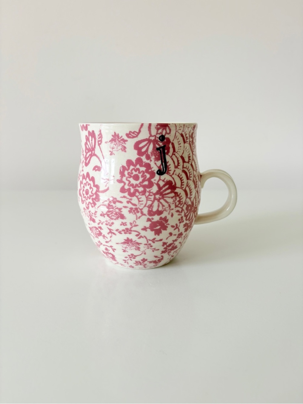Anthropologie Homegrown Monogram Letter “J” Mug